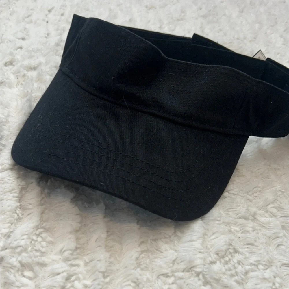Tennis sun visor Classic Black Women's Visor Hat o/s new w tag